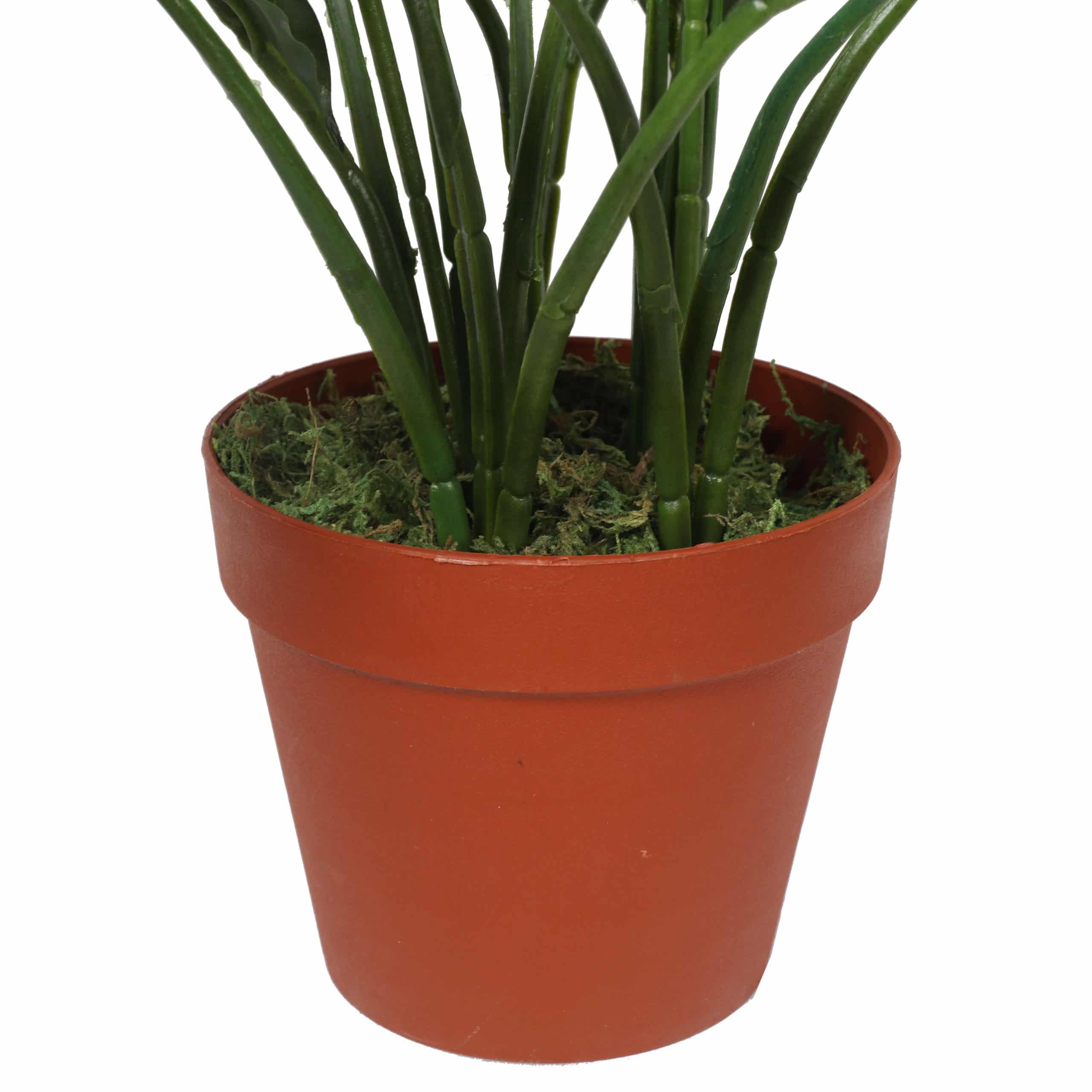 Artificial Spathiphyllum Peace Lily Plant 60cm with White Flowers - Green & White