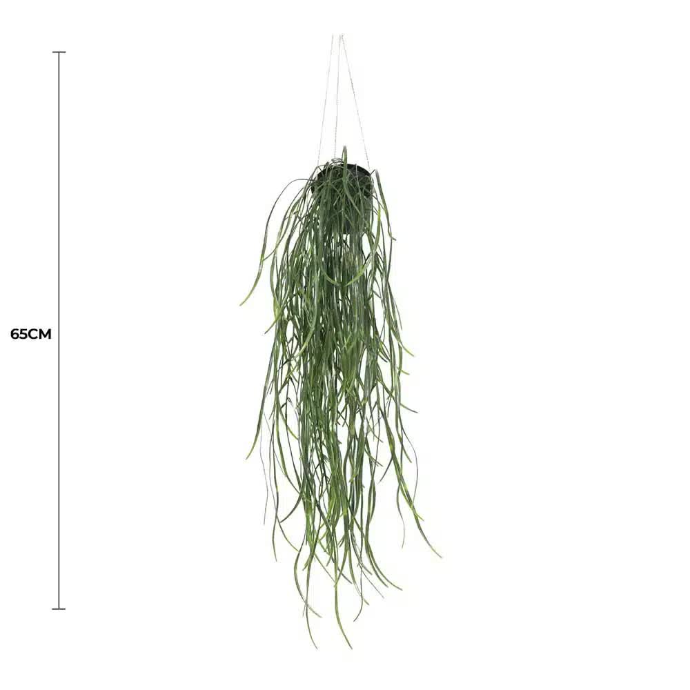 Artificial Hanging Willow Leaf Potted Plant 66cm UV Resistant - Green