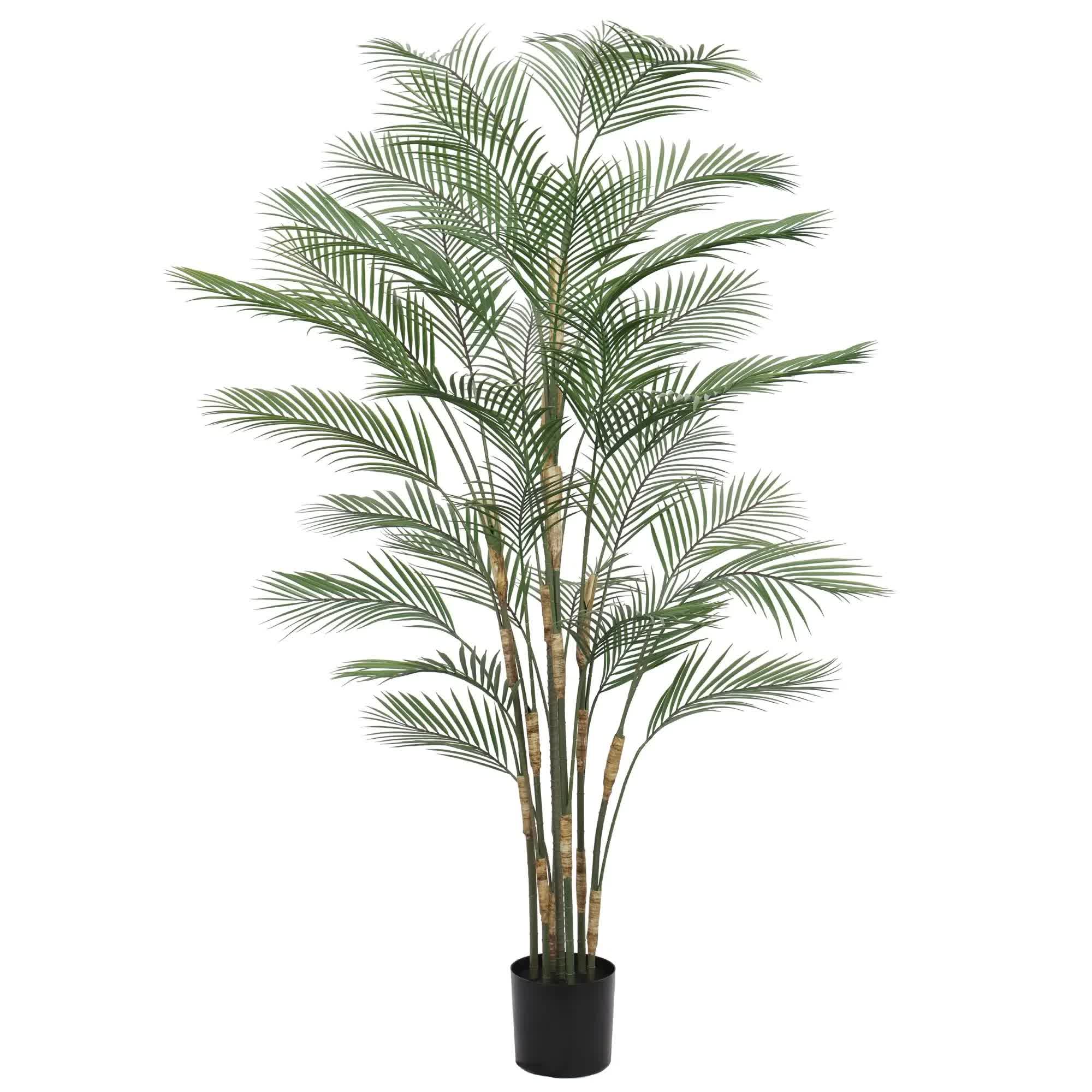 Premium Artificial Areca Palm Tree 210cm UV Resistant - Green
