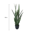 Artificial Snake Plant Sansevieria 90cm UV Resistant - Two-Tone Green