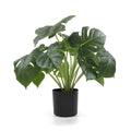 Dense Potted Artificial Monstera Deliciosa Plant 50cm with Real Touch Leaves - Green