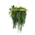 Premium Hanging Artificial Plant Arrangement 40cm with Gold Frame - Gold