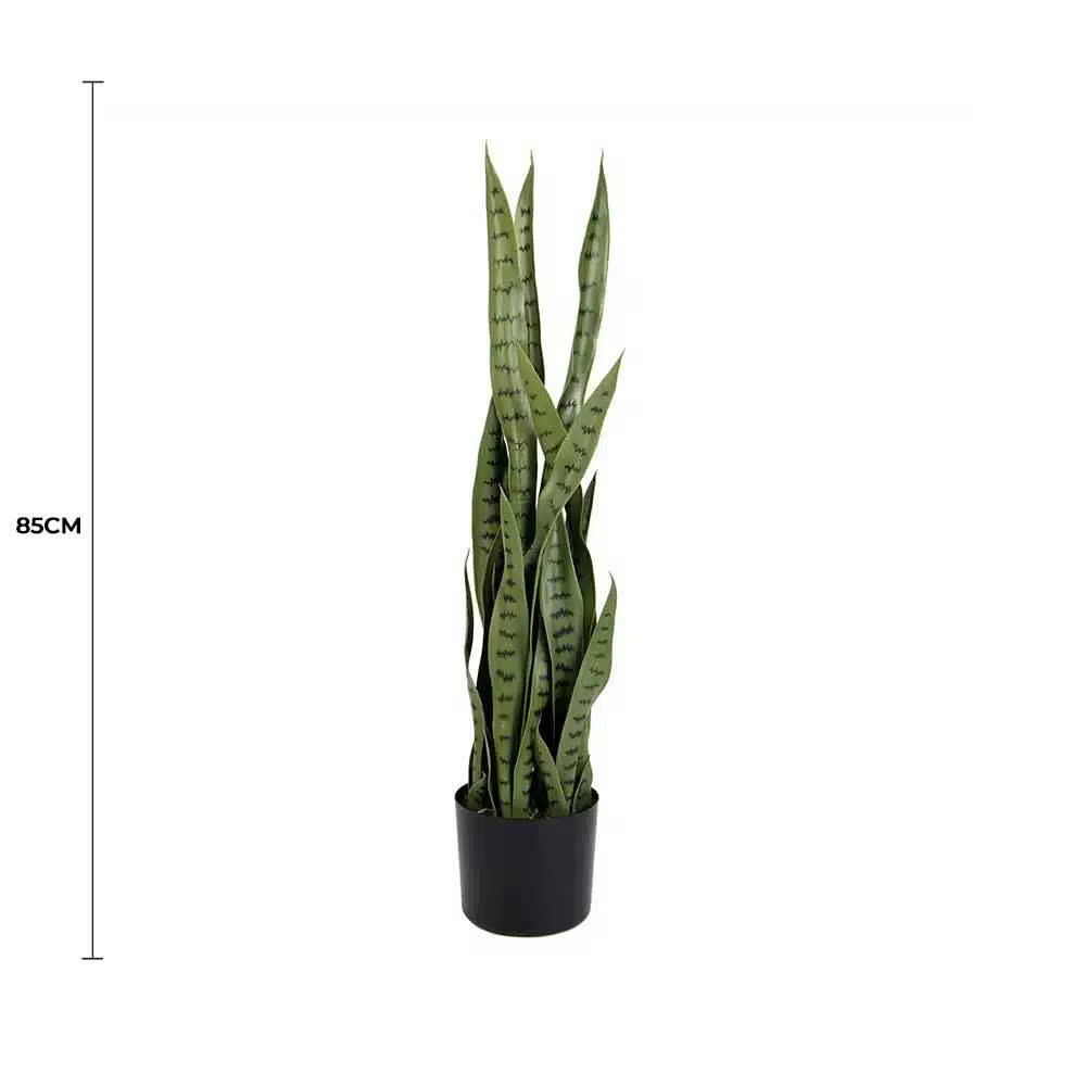 Artificial Snake Plant Sansevieria 85cm UV Resistant - Green