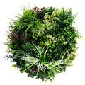 Slimline Artificial Green Wall Disc Art 60cm UV Resistant - White