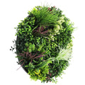Slimline 80cm Artificial Green Wall Disc Art UV Resistant - Black