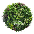 Slimline 100cm Artificial Green Wall Disc Art UV Resistant - White