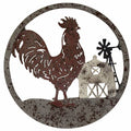 Rooster Metal Wall Art 72cm - Multi Color