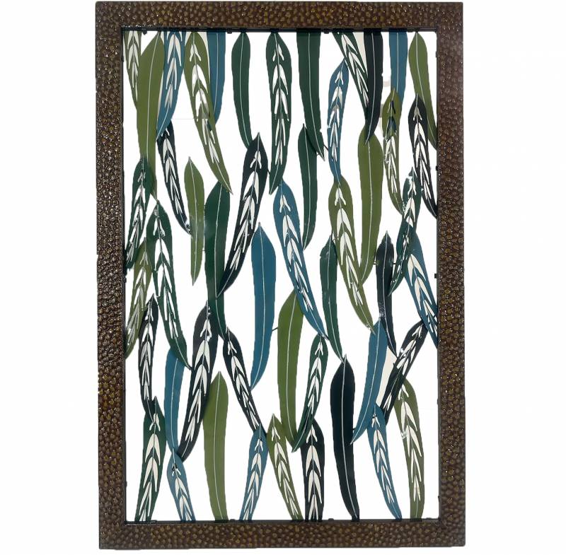 XLarge Metal Leaves Wall Art 102x152cm - Multi Colour