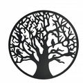 Tree Wall Art 61cm Metal Wall Decor - Black