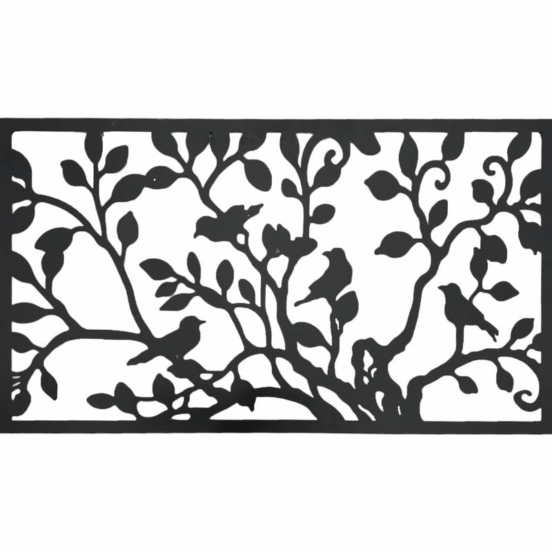 Bird Metal Wall Art 81x46 cm - Black