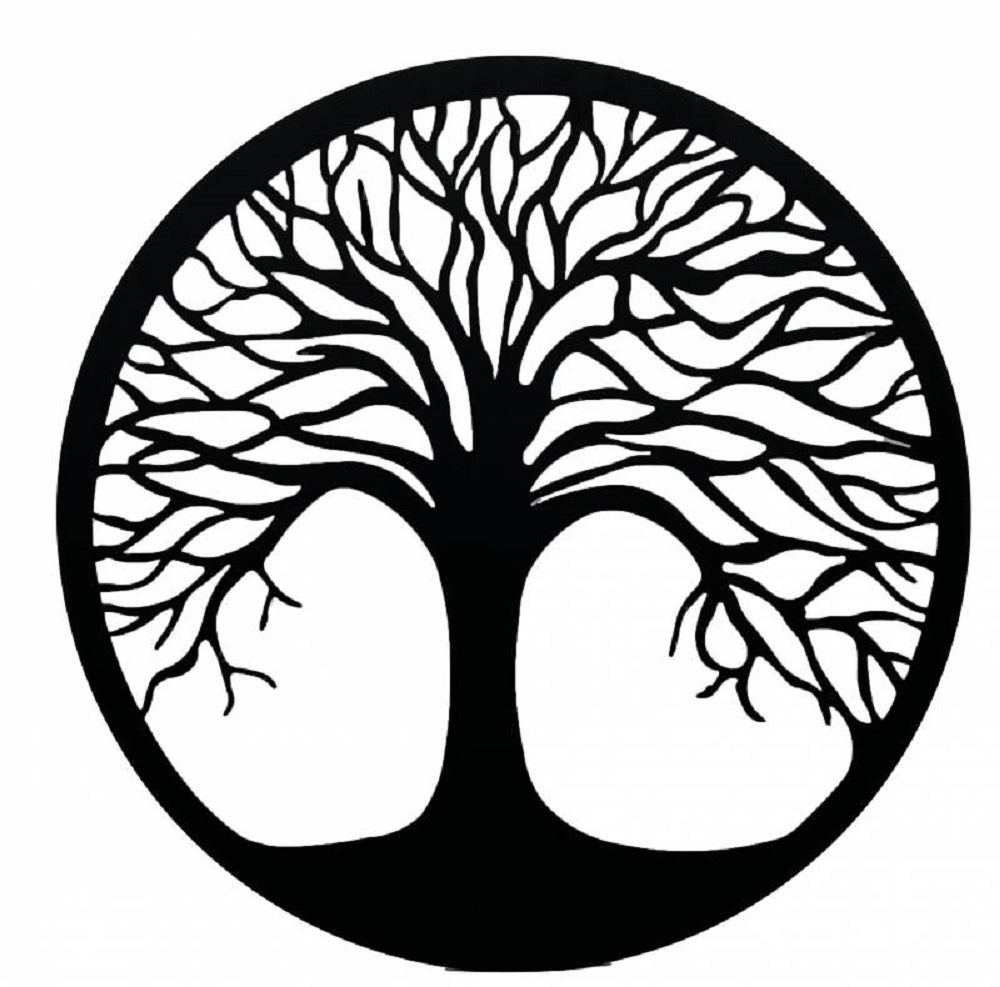 Tree of Life Metal Wall Art 99cm - Black