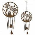 Dragonfly Metal Wind Chime 86cm - Rust Brown