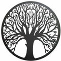 Welcome Tree Metal Wall Art 40cm - Black