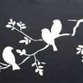 Set of 2 Bird on Branch Metal Wall Art 90x40cm - Black