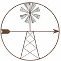 Metal Windmill Wall Art 91x91cm - Multi Colour
