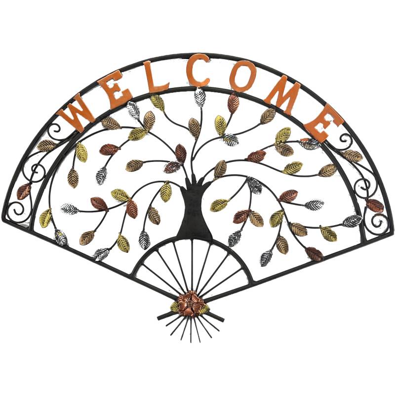 Fan Tree Wall Art 50x37cm - Multi Colour