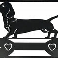 Dachshund Wall Art 40x32cm Metal Decor - Black