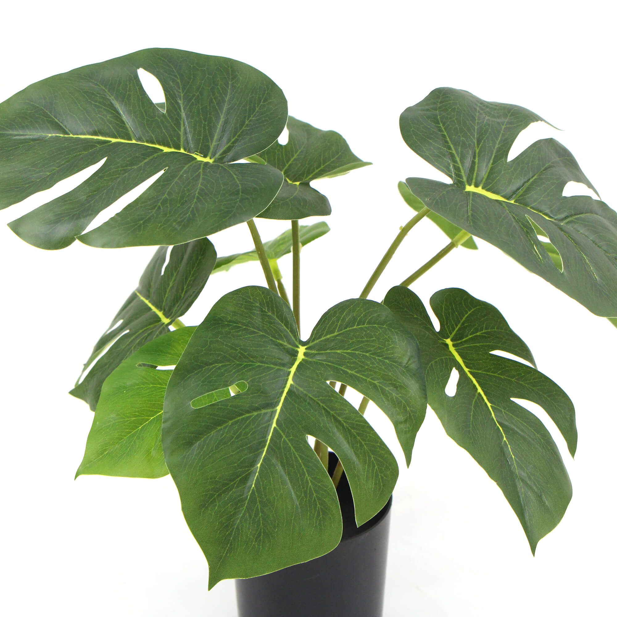 Artificial Potted Split Philodendron Plant 35cm with Real Touch Leaves - Green