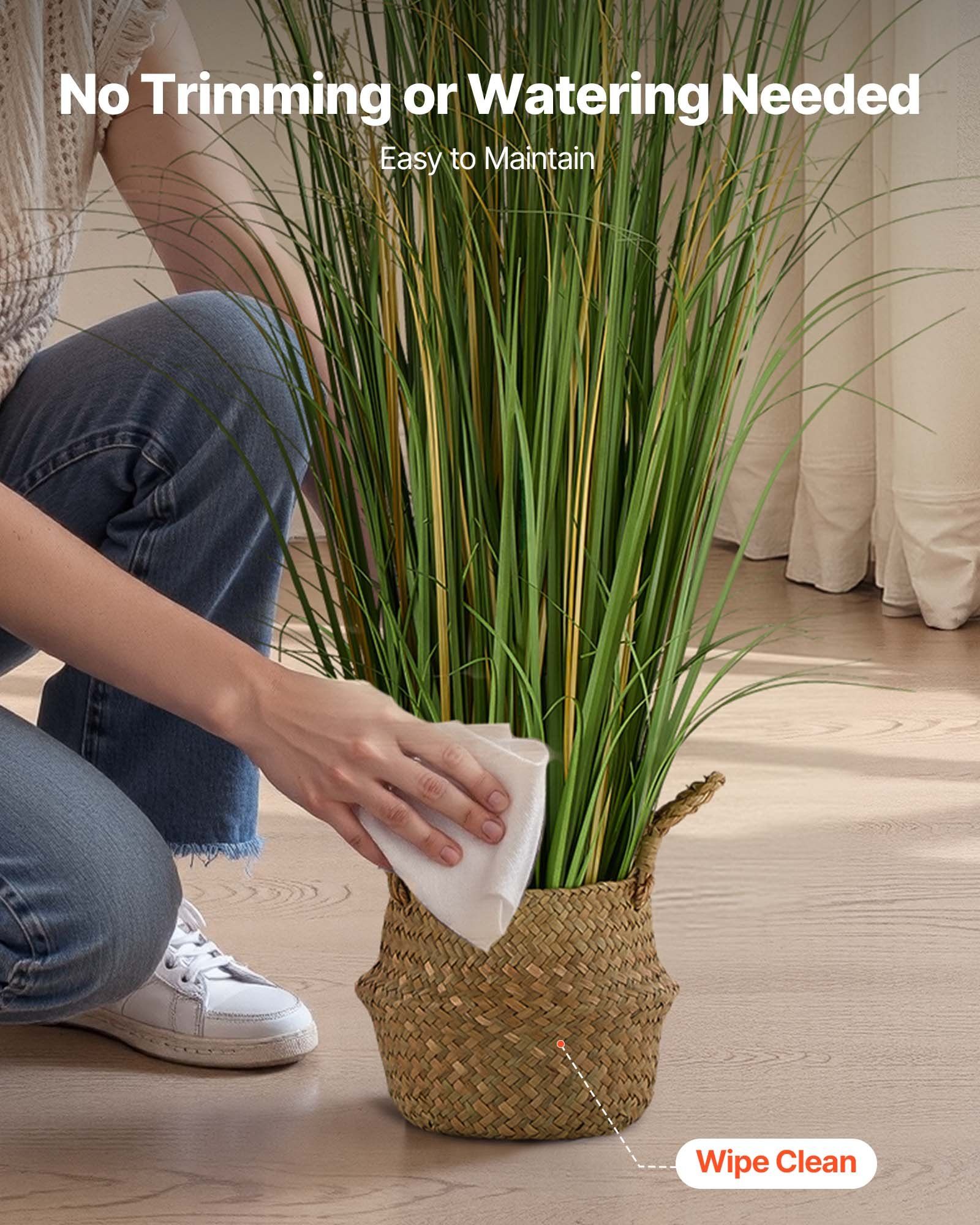 1194mm Artificial Reed Grass Plant in Pot for Indoor Outdoor Décor - Green