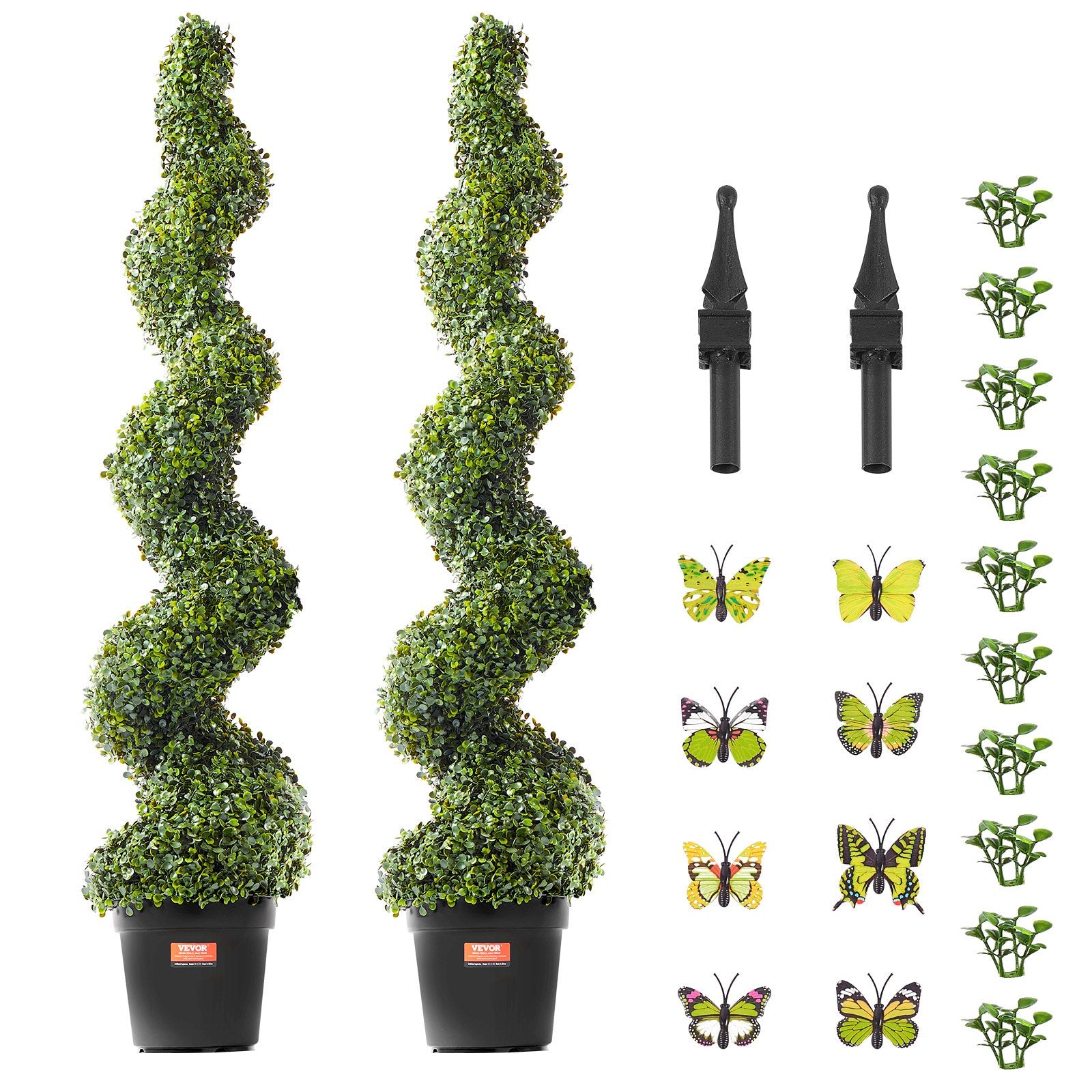 2 Pack 152.4cm Artificial Boxwood Topiary Trees UV Resistant Indoor Outdoor - Green