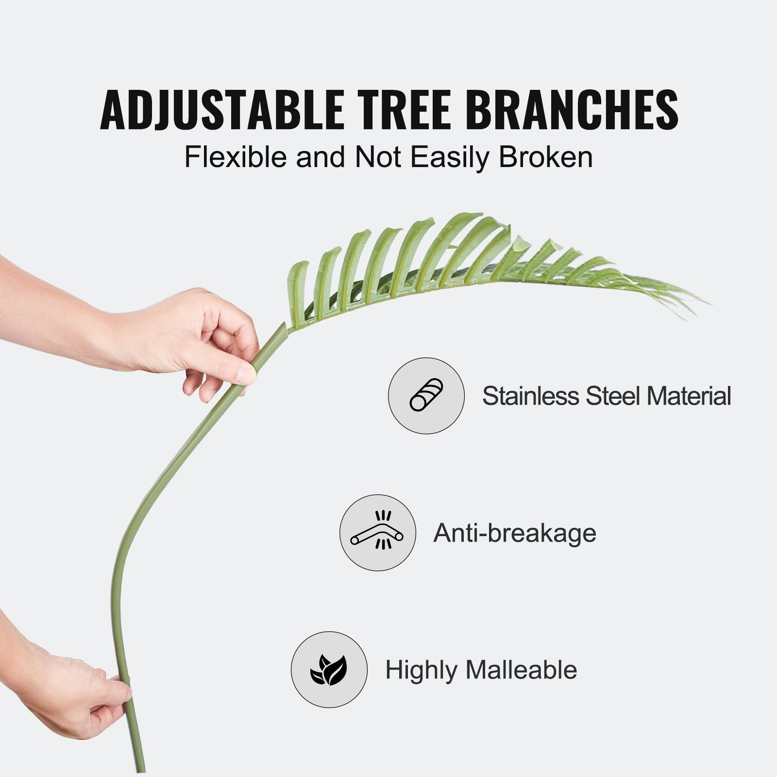 Artificial Palm Tree 1219mm Tall with Anti-Tip Protection and PE Material - Green