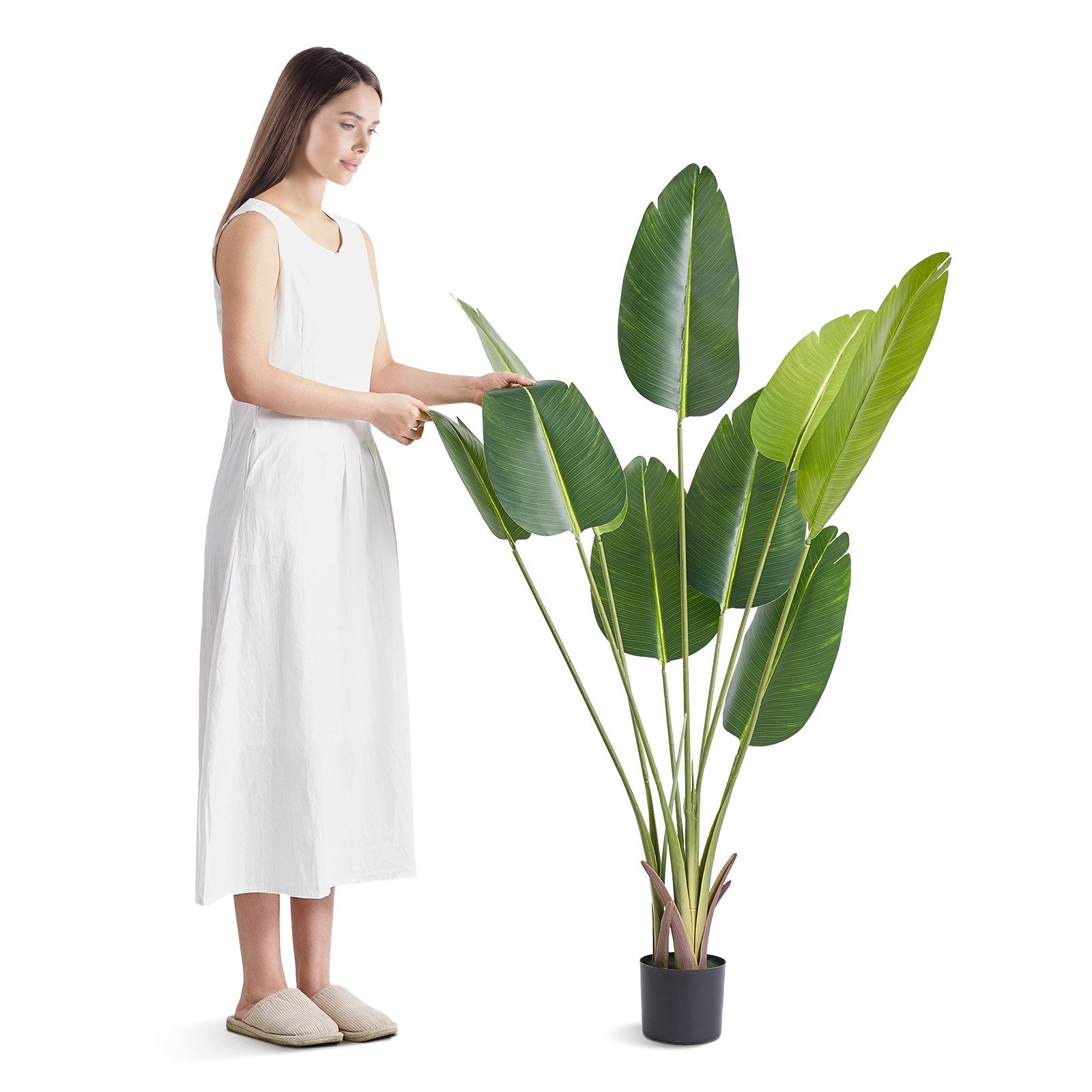 Artificial Birds of Paradise Tree 1.5m Tall with Anti-Tip Protection - Green
