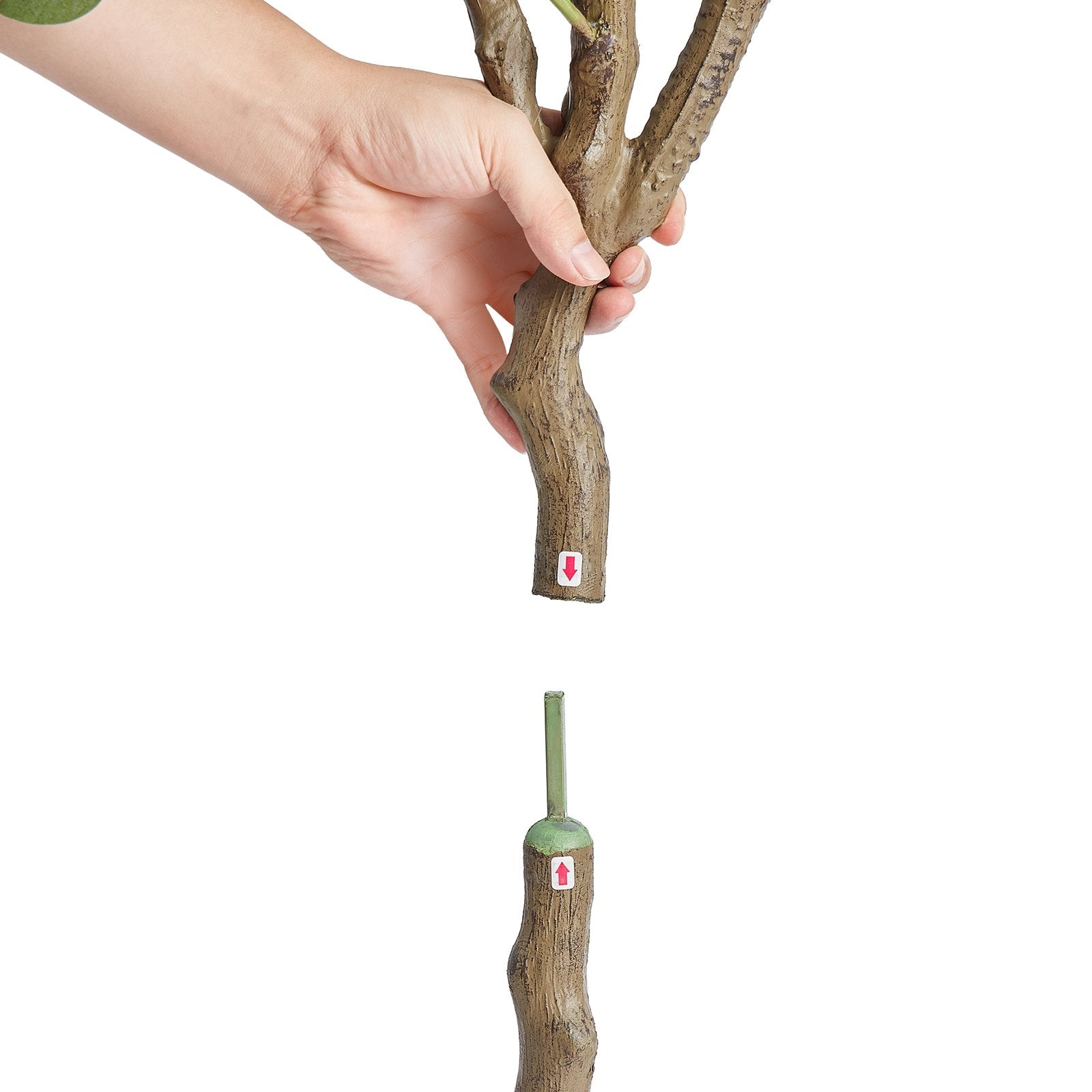 Artificial Eucalyptus Tree 15.2cm with Anti-Tip Protection Low-Maintenance Faux Plant - Green