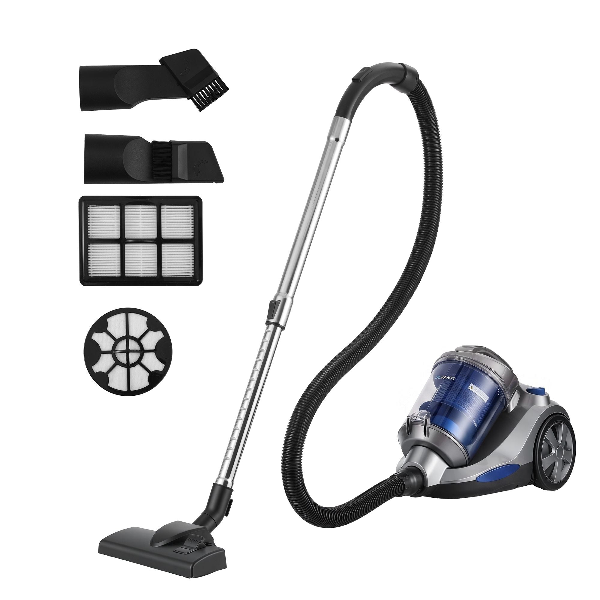 Vacuum Cleaner Bagless Canister 2000W 25kPa Powerful Suction 4L