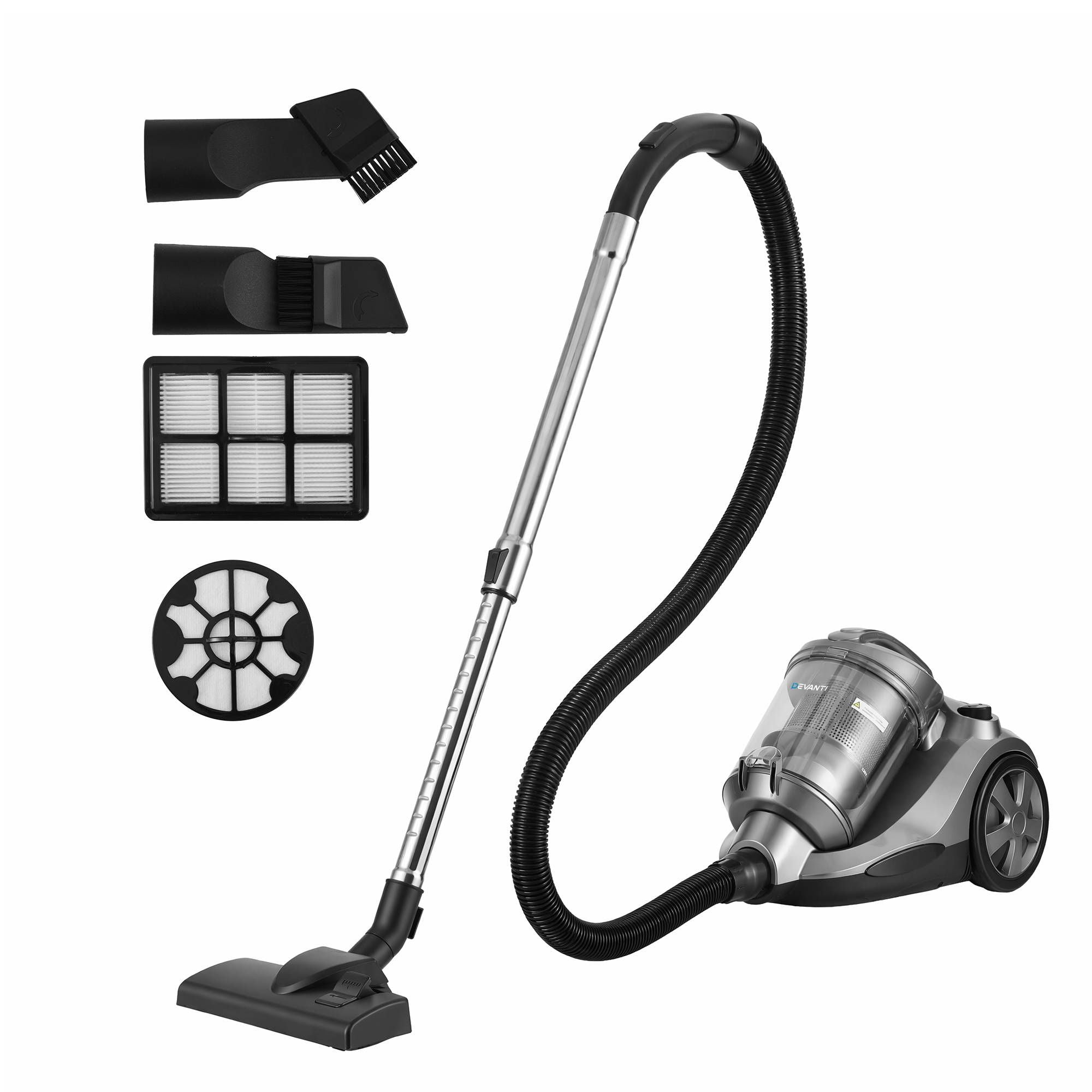 Vacuum Cleaner Bagless Canister 2000W 25kPa Powerful Suction 4L