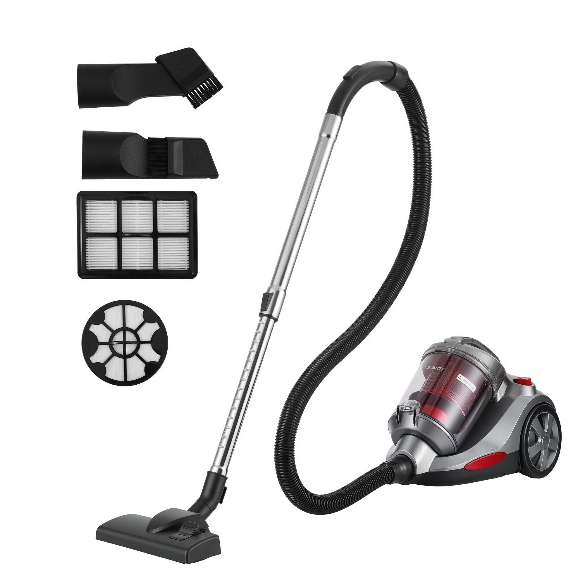 Vacuum Cleaner Bagless Canister 2000W 25kPa Powerful Suction 4L