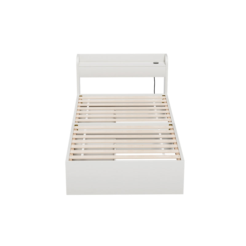 Aura Single Bed Frame With 2 Storage Drawers White