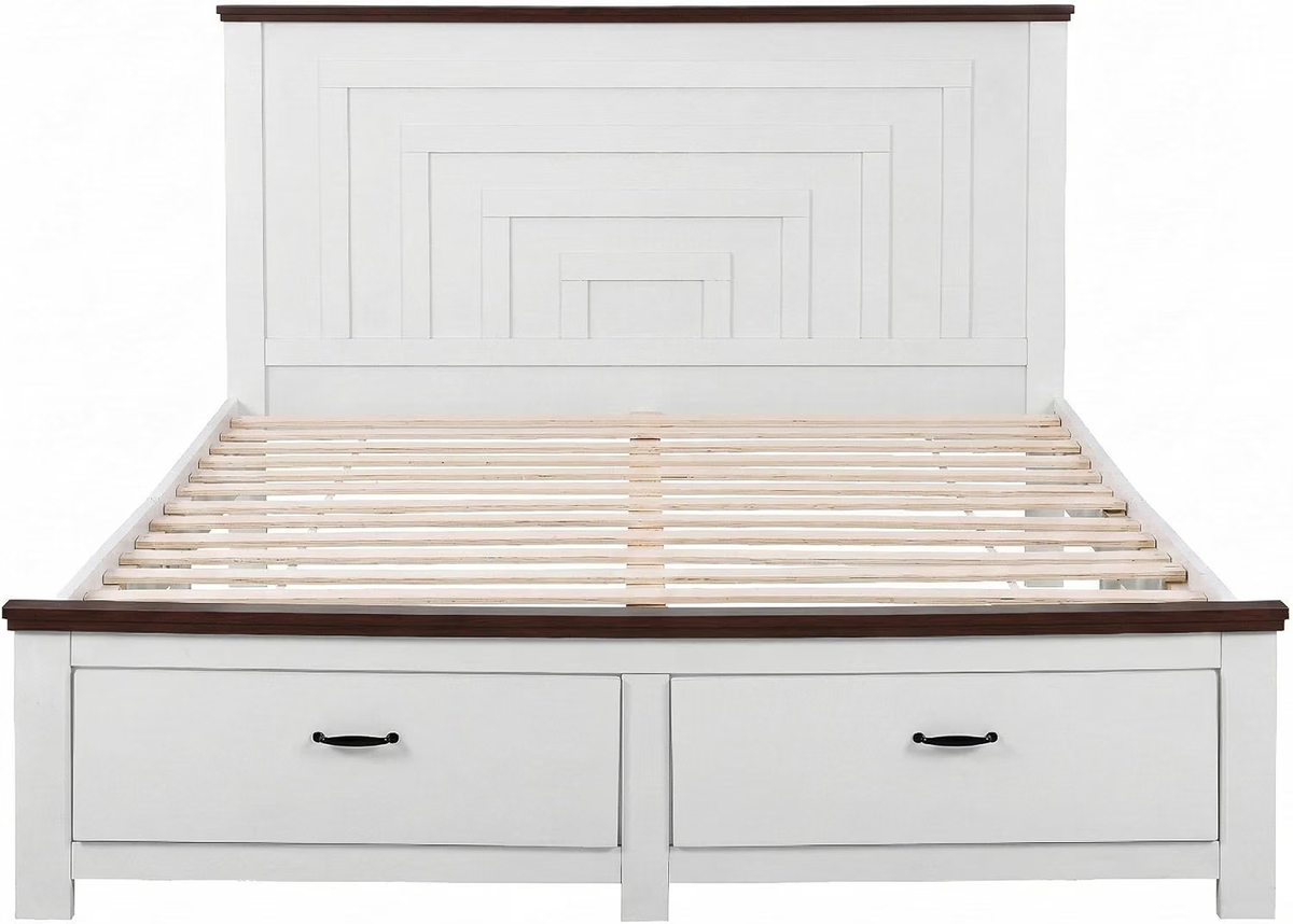 Double Wooden Bed Frame with 2 Bedside Tables Bedroom Furniture Set