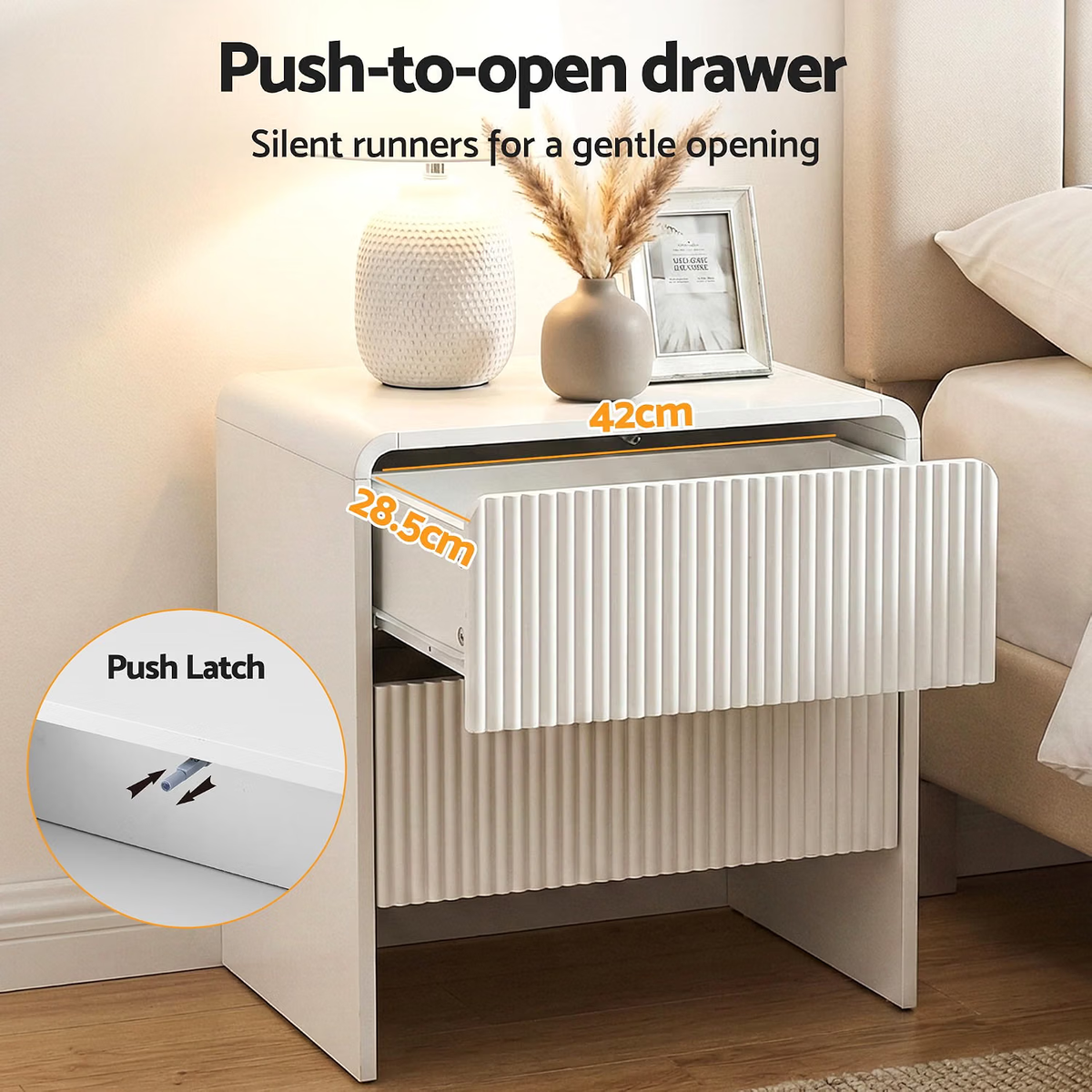 Queen Wooden Bed Frame with 2-Drawer Bedside Tables Bedroom Furniture Set
