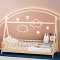 Bed Frame Wooden Kids House Frames Oak PUAH