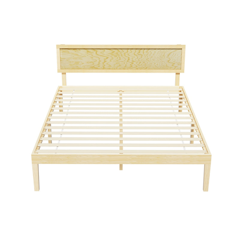 Yumi Solid Pinewood Queen Bed Frame