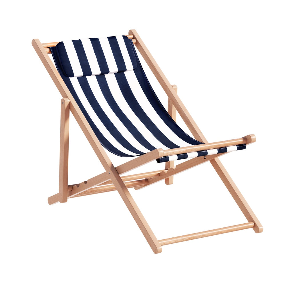 Outdoor Furniture Sun Lounge Beach Chairs Deck Chair Folding Wooden Patio