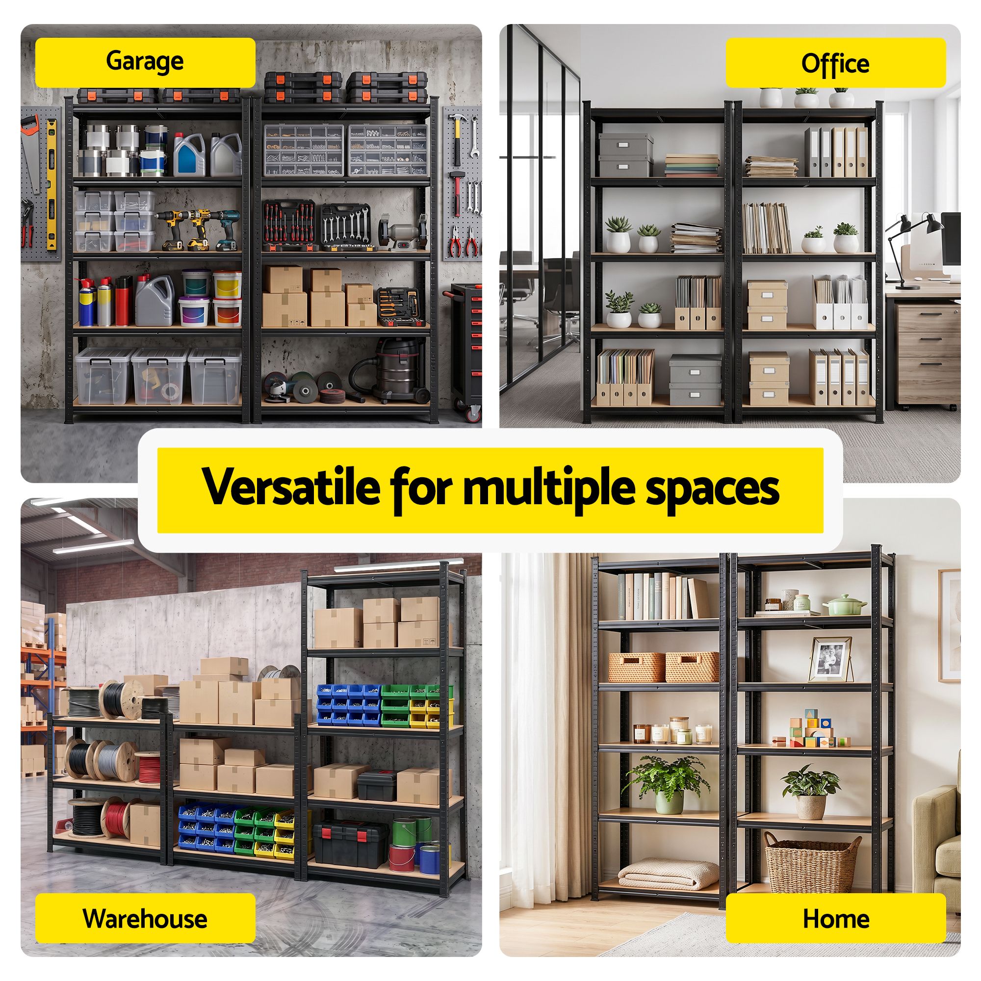 2-Rack Garage Shelving 1.5X0.7m Warehouse Shelves Storage Rack Pallet Racking