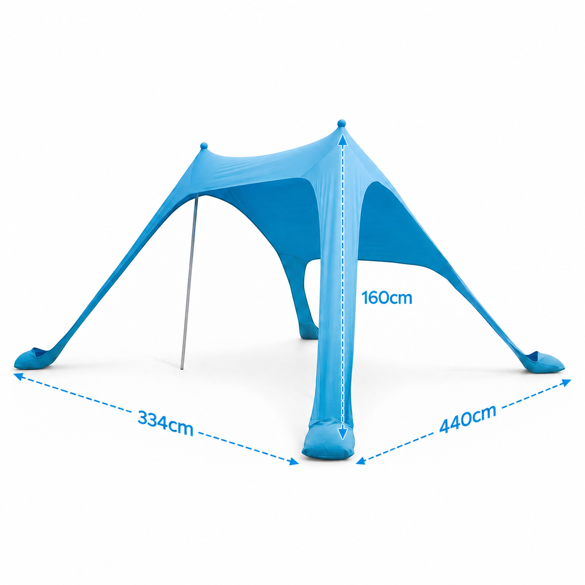 Camping Tent Beach Canopy Sun Shelter 334x440x160cm - Blue