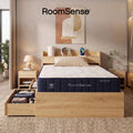 RoomSense Single 26cm Firm Hybrid Mattress and Storage Bed Frame Bundle