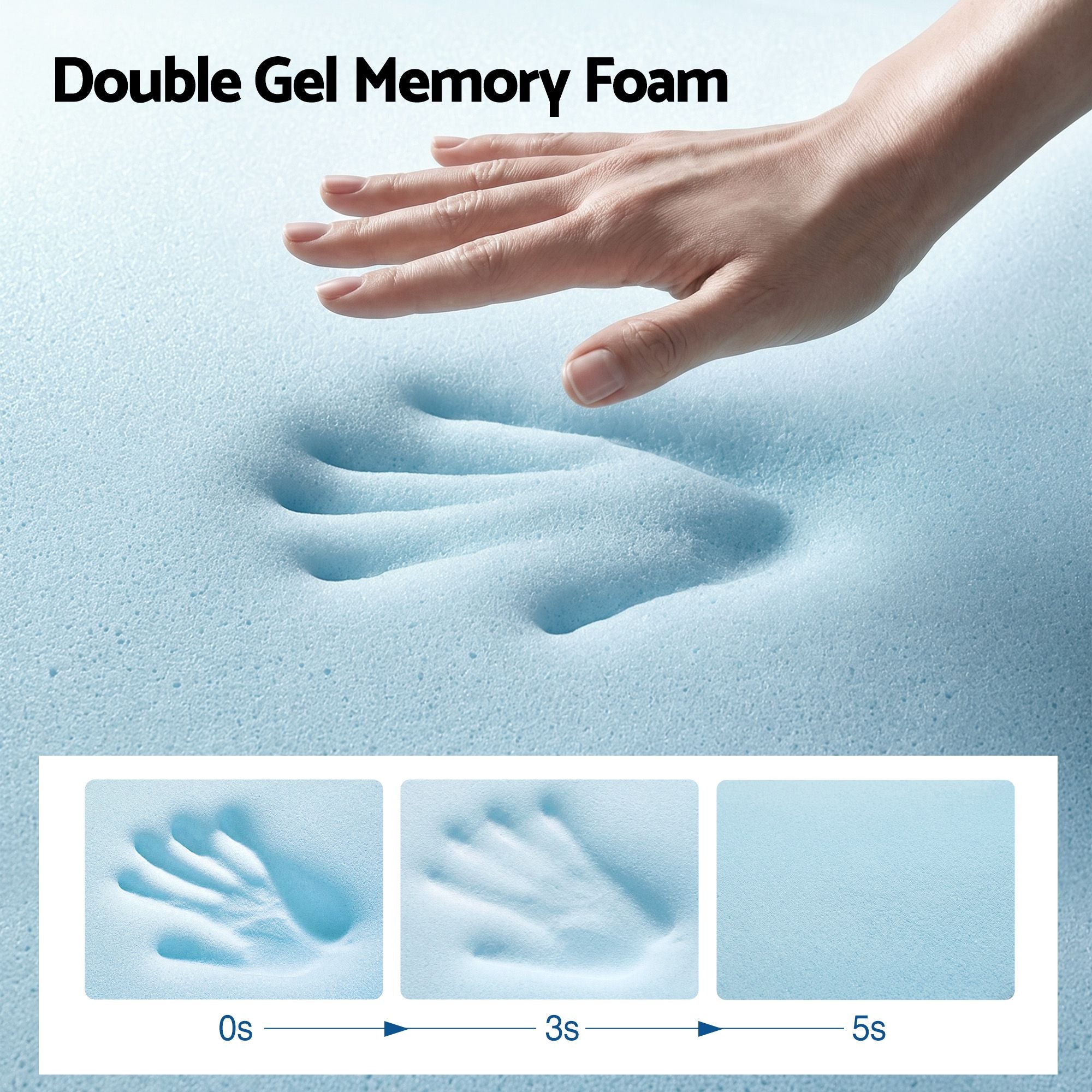 Double Mattress, 34cm Thick Medium Firm Hybrid Mattress for Back Pain Relief, Tencel Cooling Pocket Spring Mattress Double Size in a Box