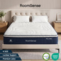 King Mattress , 30cm Medium Firm Hybrid Mattress with Latex Lumbar Support for Back Pain Relief , Pocket Spring Mattress King Size in a Box