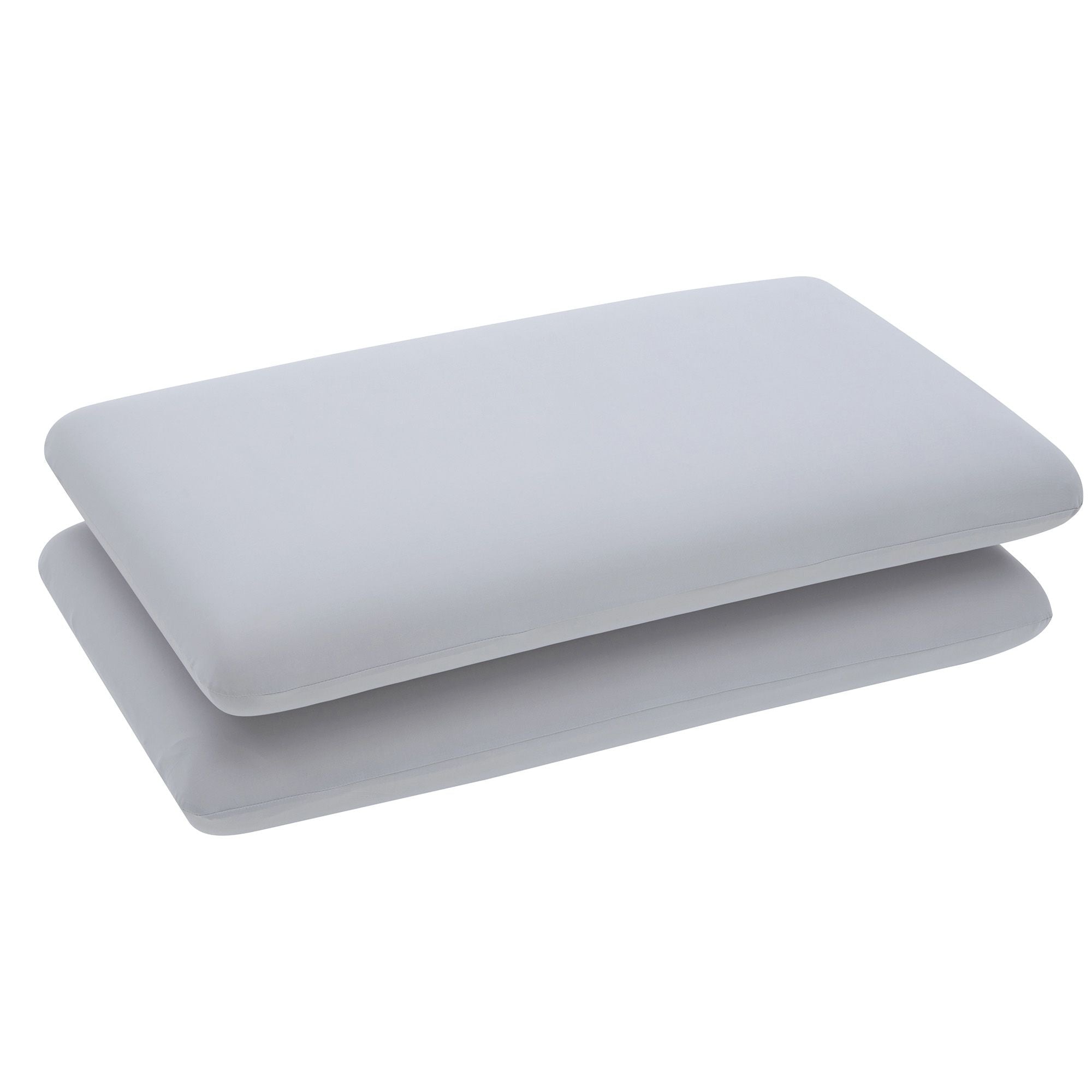 Cooling Memory Foam Pillows Set of 2 Queen 70x40x10cm Solid Core Side Sleeper with Washable Cover