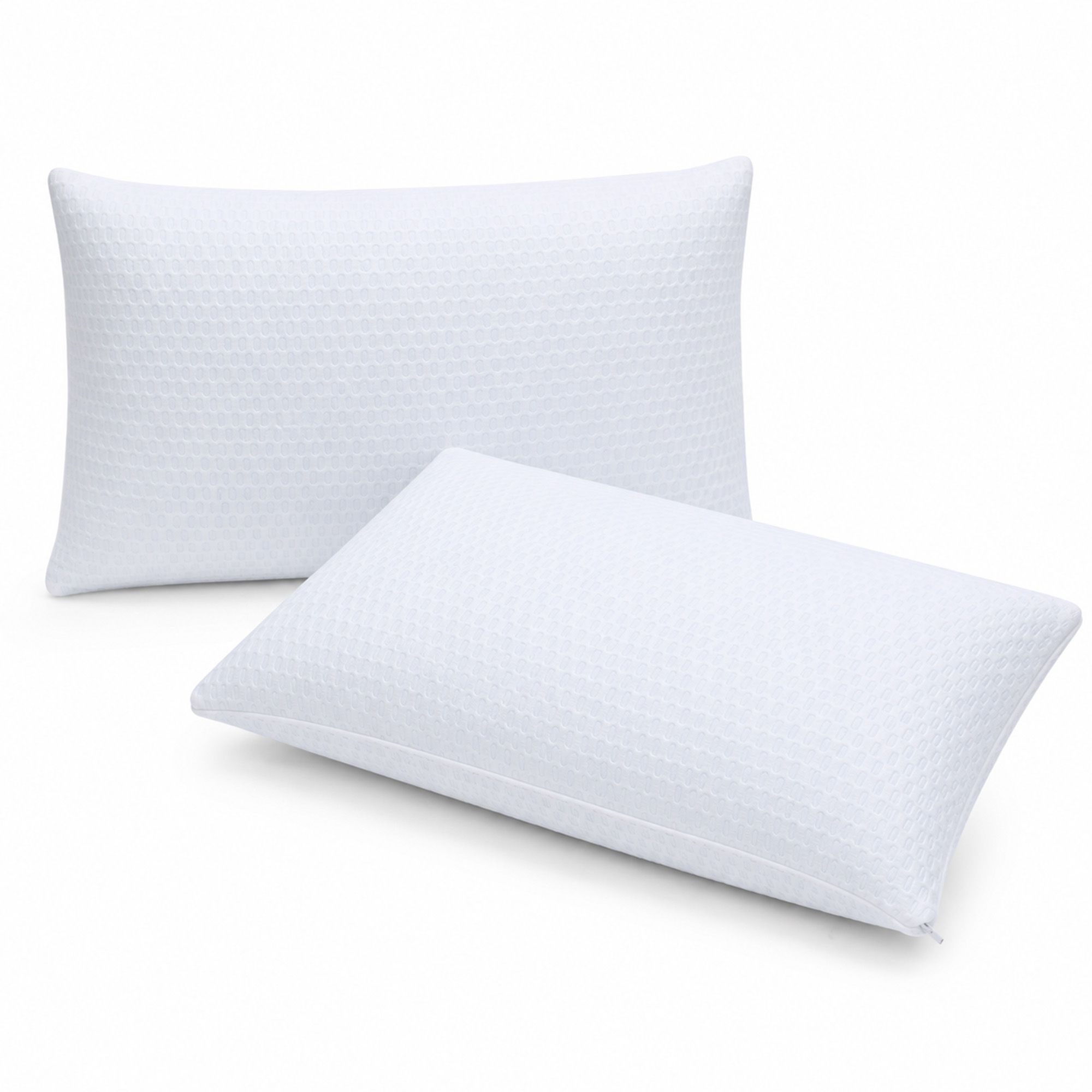 Cooling Memory Foam Pillow 2 Pack 72x50x15cm Adjustable Shredded Gel Side Sleeper Neck Support Washable Cover