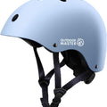Youth & Kids Bike Helmet - Adjustable Multi-Sports Skateboard Helmet with Removable Liners for Balance Bike, Toddler Scooter, One Wheel Hoverboard-Light Blue-Large