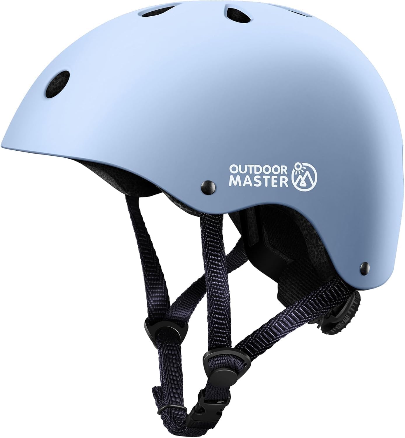 Youth & Kids Bike Helmet - Adjustable Multi-Sports Skateboard Helmet with Removable Liners for Balance Bike, Toddler Scooter, One Wheel Hoverboard-Light Blue-Large