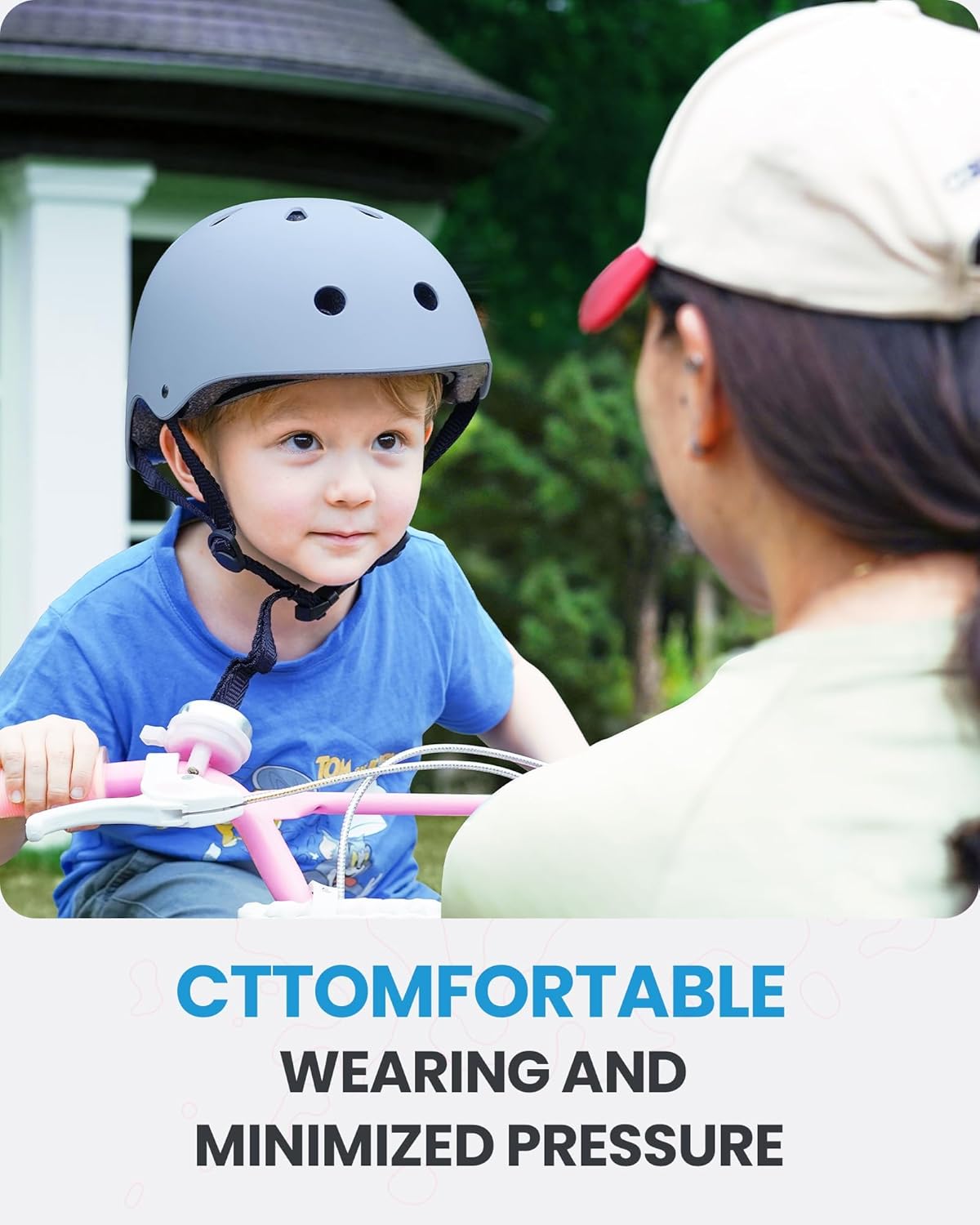 Youth & Kids Bike Helmet - Adjustable Multi-Sports Skateboard Helmet with Removable Liners for Balance Bike, Toddler Scooter, One Wheel Hoverboard-Light Blue-Large