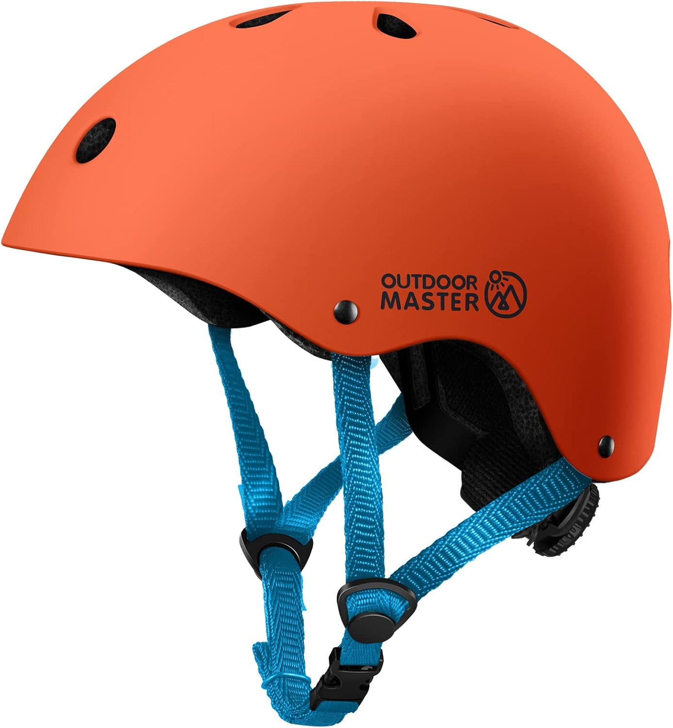Youth & Kids Bike Helmet - Adjustable Multi-Sports Skateboard Helmet with Removable Liners for Balance Bike, Toddler Scooter, One Wheel Hoverboard-Orange-Large