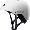 Youth & Kids Bike Helmet - Adjustable Multi-Sports Skateboard Helmet with Removable Liners for Balance Bike, Toddler Scooter, One Wheel Hoverboard-White-Large