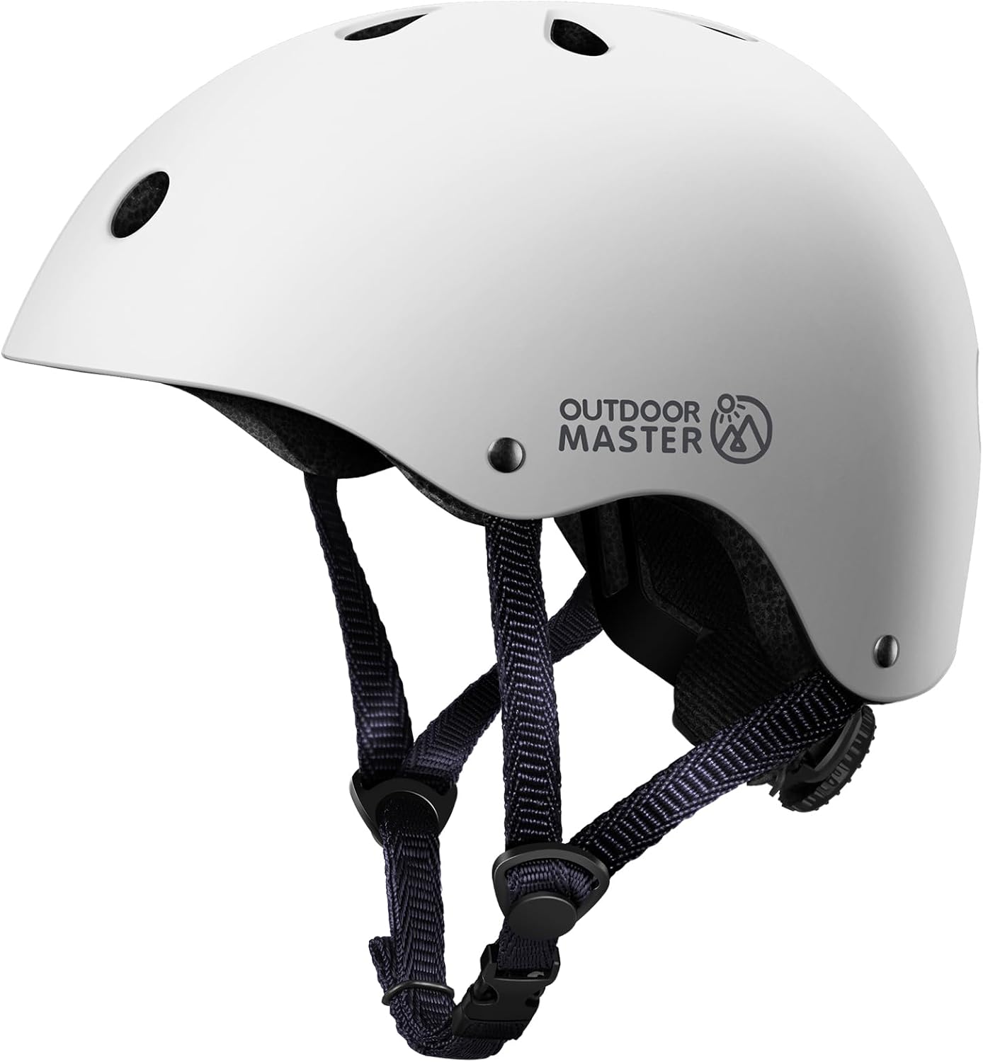 Youth & Kids Bike Helmet - Adjustable Multi-Sports Skateboard Helmet with Removable Liners for Balance Bike, Toddler Scooter, One Wheel Hoverboard-White-Large