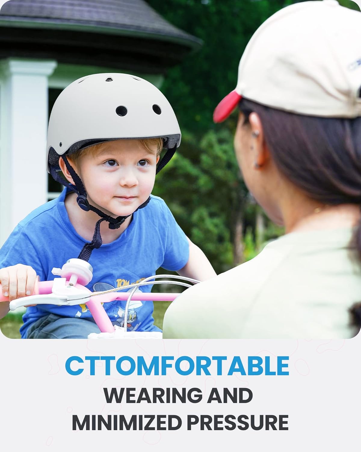 Youth & Kids Bike Helmet - Adjustable Multi-Sports Skateboard Helmet with Removable Liners for Balance Bike, Toddler Scooter, One Wheel Hoverboard-White-Large